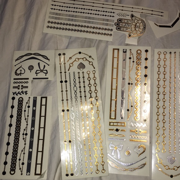 2 Packs of Gold Foil Tattoos - Picture 2 of 4